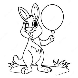 Kanguru Memegang Balon Gambar Mewarnai 56009 12267