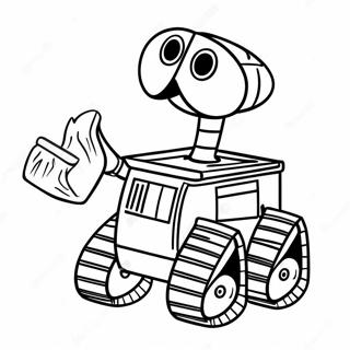 Halaman Mewarnai Wall E Mengumpulkan Sampah 56285-12323