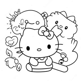 Hello Kitty Halaman Mewarnai