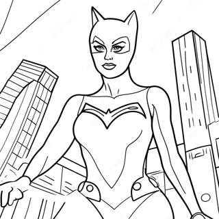 Catwoman Halaman Mewarnai