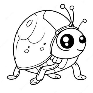 Kumbang Kartun Dengan Mata Besar Halaman Mewarnai 56741 12417