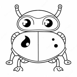 Kumbang Kartun Dengan Mata Besar Halaman Mewarnai 56741 12418