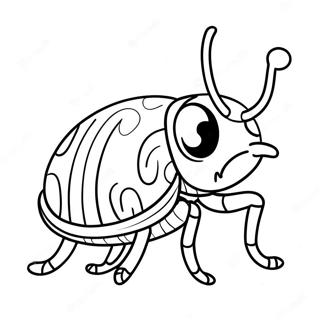 Kumbang Kartun Dengan Mata Besar Halaman Mewarnai 56741 12420