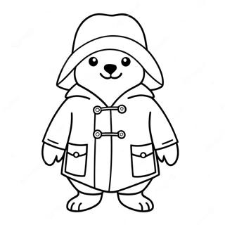 Halaman Mewarnai Beruang Paddington Dengan Mantel Biru 57014-12471