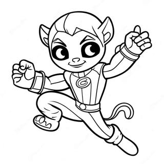 Gambar Mewarnai Beast Boy Bertransformasi 58656-12837