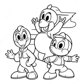 Halaman Mewarnai Petualangan Huey Dewey Dan Louie 58742-12858