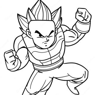 Gambar Mewarnai Vegeta Dalam Pose Pertarungan 5900-1102