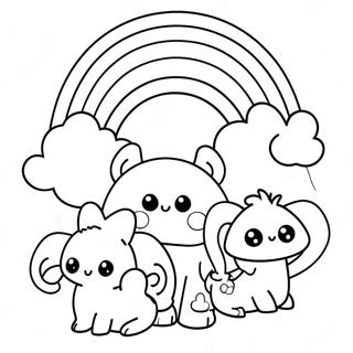 Halaman Mewarnai Teman Pelangi Yang Imut 59010-12917