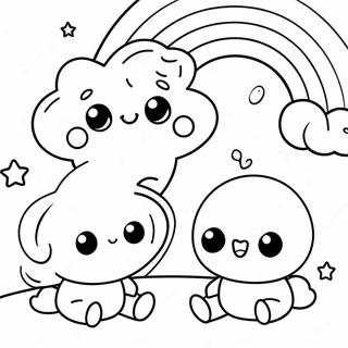 Halaman Mewarnai Teman Pelangi Yang Imut 59010-12918