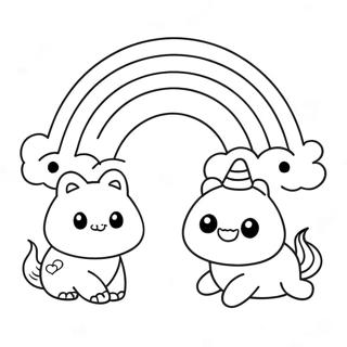 Halaman Mewarnai Teman Pelangi Yang Imut 59010-12919