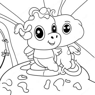 Halaman Mewarnai Teman Pelangi Yang Ceria 59011-12922