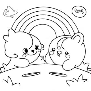 Halaman Mewarnai Teman Pelangi Yang Ceria 59011-12924