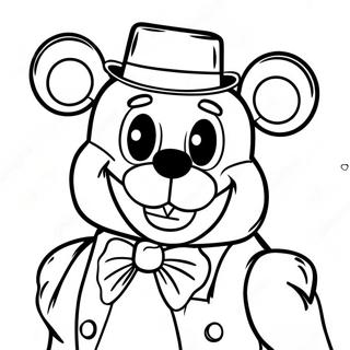 Halaman Mewarnai Freddy Fazbear Tersenyum 59406-13010