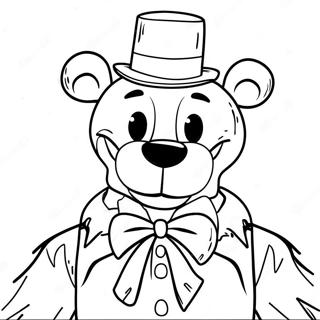 Halaman Mewarnai Freddy Fazbear Tersenyum 59406-13011