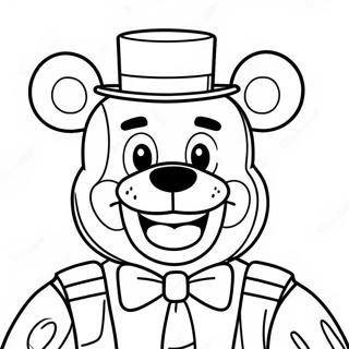 Halaman Mewarnai Freddy Fazbear Tersenyum 59406-13012