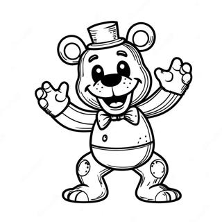 Halaman Mewarnai Golden Freddy Dalam Bayangan 59410 13025