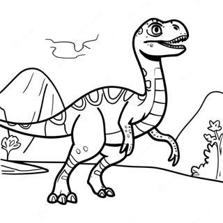 Halaman Mewarnai Velociraptor Berburu Di Jurassic Park 59586 13056