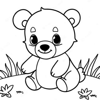 Beruang Kecil Yang Ceria Halaman Mewarnai 59955-13137