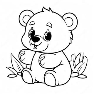 Beruang Kecil Yang Ceria Halaman Mewarnai 59955-13139