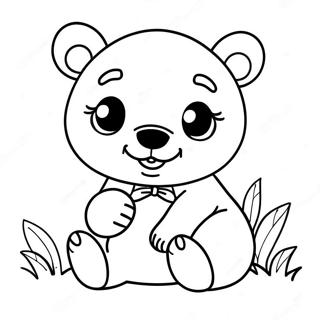 Beruang Kecil Yang Ceria Halaman Mewarnai 59955-13140