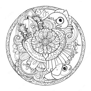 Gambar Mewarnai Mandala Hewan Berwarna Warni 60495-13252