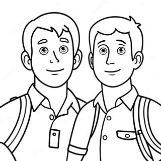 Gambar Mewarnai Petualangan Chris Dan Martin Kratt 60578-13273