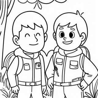 Gambar Mewarnai Petualangan Chris Dan Martin Kratt 60578-13274