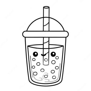 Halaman Mewarnai Boba Teh Dalam Cangkir Raksasa 6090-826