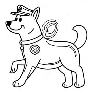 Anjing Polisi Dalam Aksi Halaman Mewarnai 61045-13398