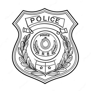 Lencana Polisi Halaman Mewarnai 61047-13407