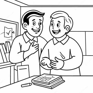 Halaman Mewarnai Guru Bersemangat Memberikan Pelajaran 62059-13683