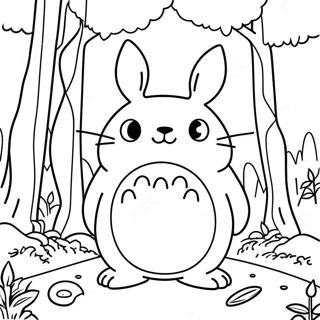 Halaman Mewarnai Totoro Di Hutan Ajaib 62139-13687