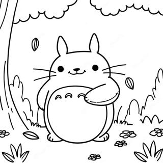 Halaman Mewarnai Totoro Di Hutan Ajaib 62139-13688