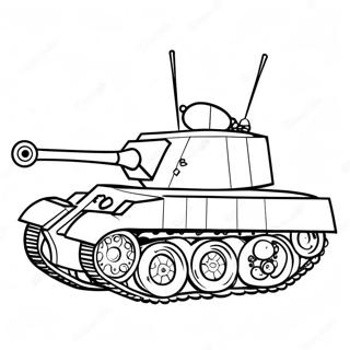 Halaman Mewarnai Desain Tank Vintage 62224 13722