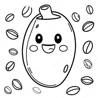 Halaman Mewarnai Karakter Biji Kopi Yang Lucu 62412-13772