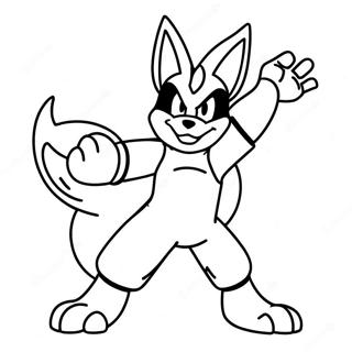 Halaman Mewarnai Lucario Dalam Pose Pertarungan 62789-13866