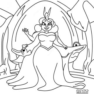 Sarang Jahat Ursula Halaman Mewarnai 63248-14024