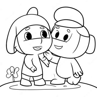 Pocoyo Bermain Dengan Elly Halaman Mewarnai 63346-14031