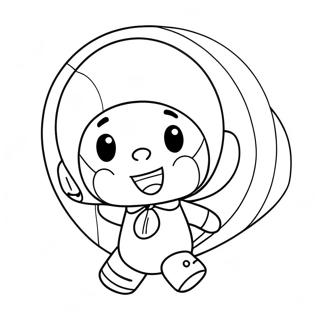 Pocoyo Di Balon Berwarna Halaman Mewarnai 63347-14033