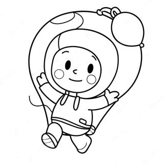 Pocoyo Di Balon Berwarna Halaman Mewarnai 63347-14034