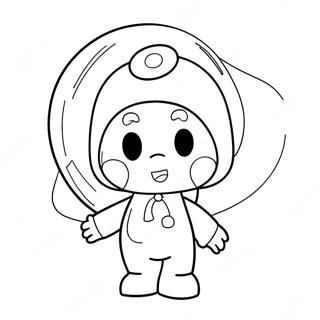 Pocoyo Di Balon Berwarna Halaman Mewarnai 63347-14035