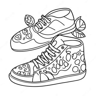 Sepatu Cetakan Hewan Lucu Halaman Mewarnai 6376-1536