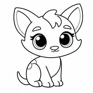 Kucing Imut Dari Littlest Pet Shop Halaman Mewarnai 63890-14170