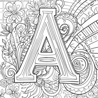 Halaman Mewarnai Huruf A Yang Artistik 64144-14232