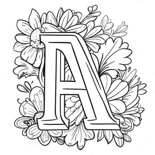 Halaman Mewarnai Huruf A Yang Indah 64147-14241