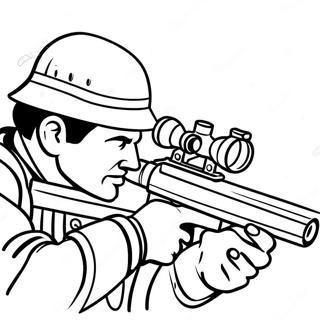 Halaman Mewarnai Penembak Jitu Call Of Duty Mengincar 64250 14252