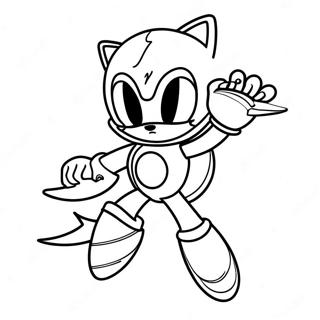 Halaman Mewarnai Metal Sonic Terbang Tinggi 64704-13829