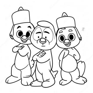 Halaman Mewarnai Keseruan Huey Dewey Dan Louie 64986-14116