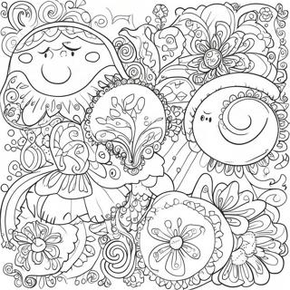 Halaman Mewarnai Doodle Fantastis 65725 14377