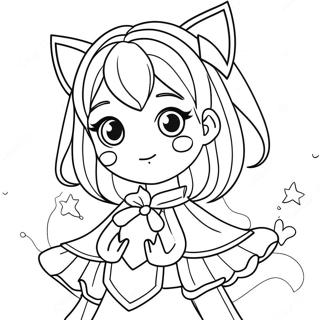 Halaman Mewarnai Gadis Anime Dengan Pakaian Fantasi 65910 14419